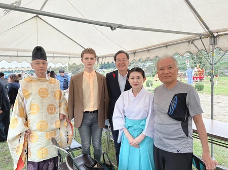 斉藤国土交通大臣とフランス公爵ウィリアム様